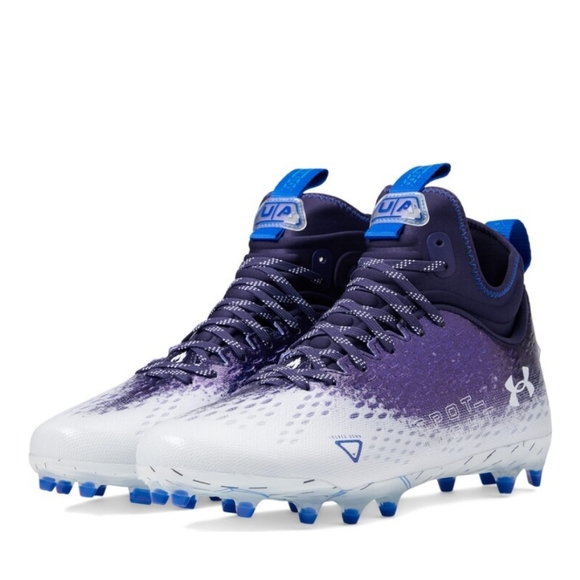 Under Armour Other - New Under Armour Men's Spotlight Lux MC 2.0 Football blue white Shoes Cleats 9.5